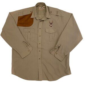 RedHead XL Hunting Shirt Suede Shoulder w/ Patch Buck Embroidery
